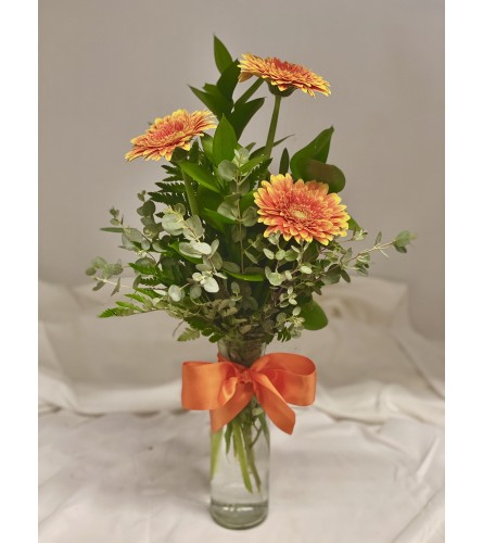 Triple Gerbera Vase