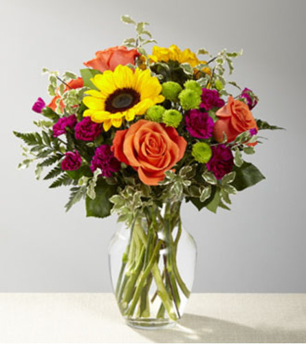 The FTD Colour Craze Bouquet Vase Arrangement