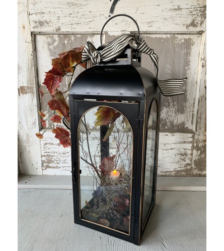 Deep Burgundy Fall Lantern