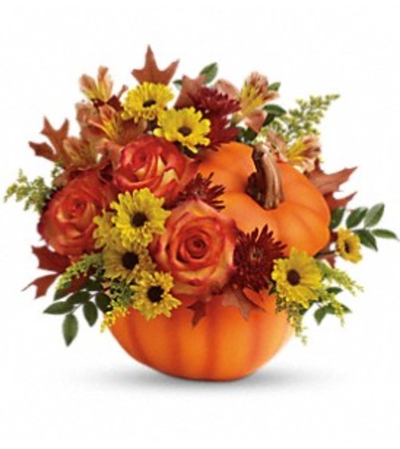 Teleflora's Warm Fall Wishes Bouquet Arrangement. An arrangement by Balloon Bouquets Plus.