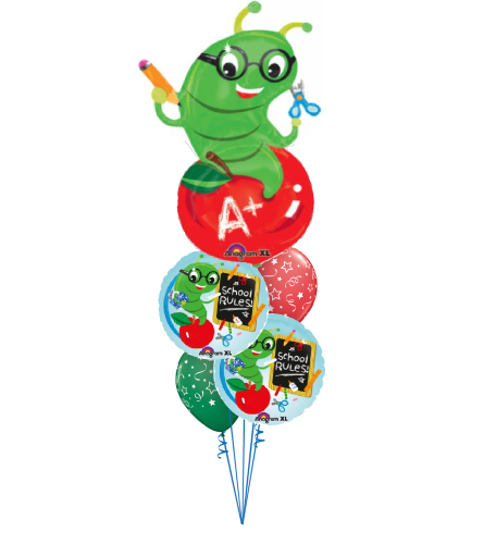Bookworm Back To School Cheerful Balloon Bouquet