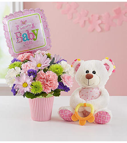 LOTSA LOVE WELCOME BABY GIRL BOUQUET