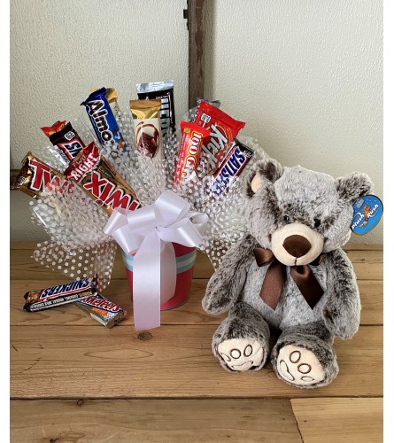 Large Sweet Tooth Candy Bouquet with Bear
