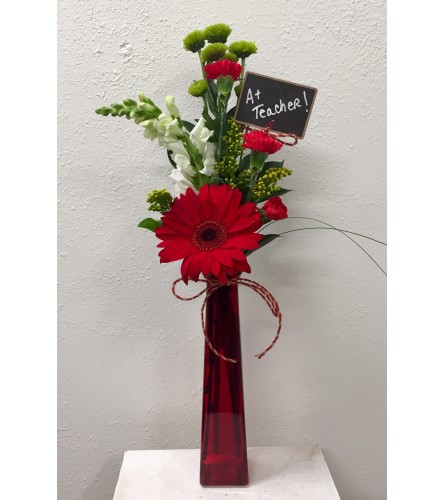 A+ Teacher Bud Vase