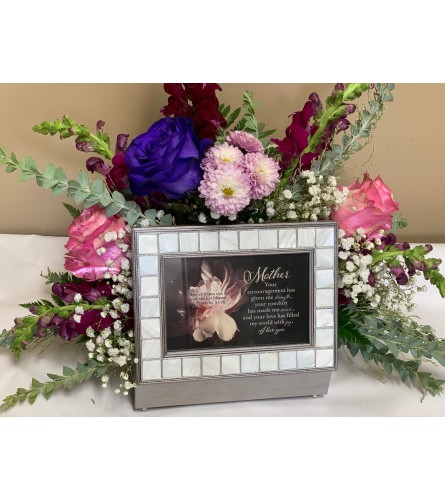 You Are A Gift Grey Brushed Pearl Music Box