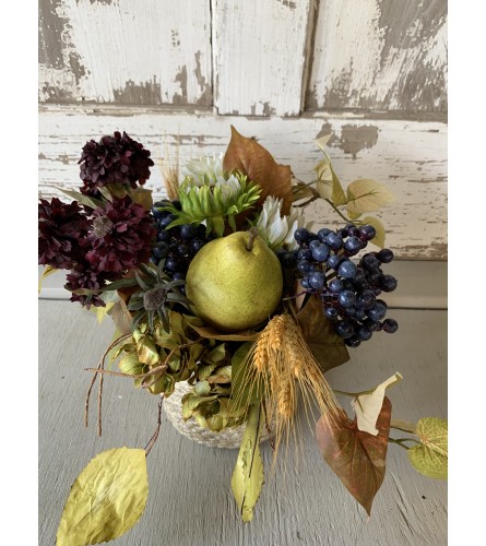 Colorful Fall Basket Centerpiece