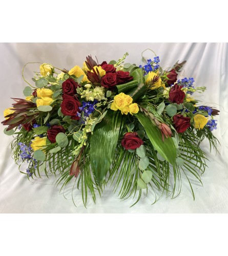 Texas Yellow Rose Casket Spray