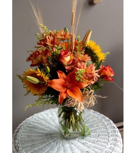 Autumn lily bouquet