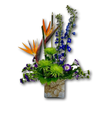 Joyful & Bright Birds of Paradise Floral Arrangement