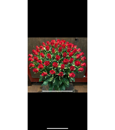 Large Red Rose Vase