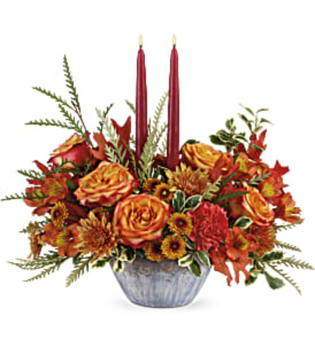 Bountiful Blessings Two-Candle Centerpiece