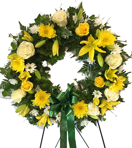Yellow Sympathy Wreath