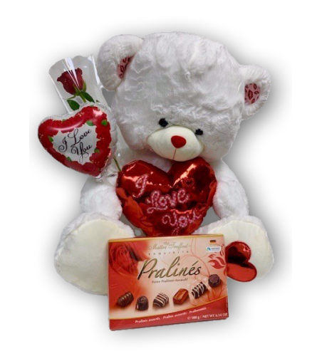 Smooches Teddy Bear with Chocolate