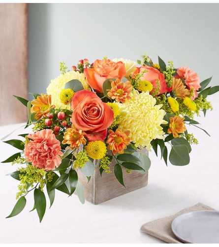 Seasonal Rustic Sunset Centerpiece