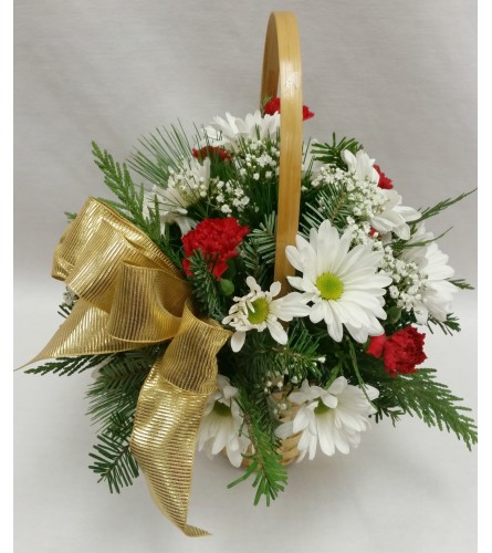 Christmas Dainty Daisy Basket