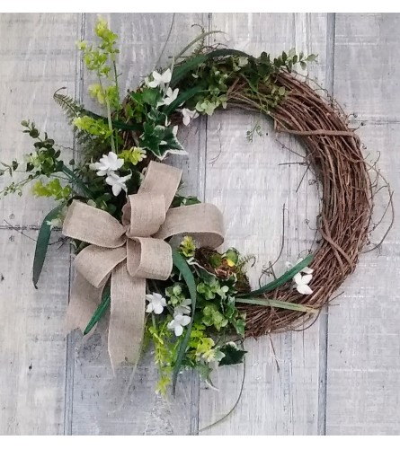 Spring time in the fields silk wreath