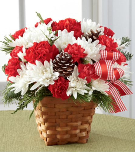 Holiday Happiness Basket. An arrangement by Balloon Bouquets Plus.