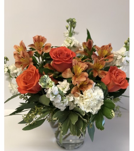 Luscious Orange and White Bouquet