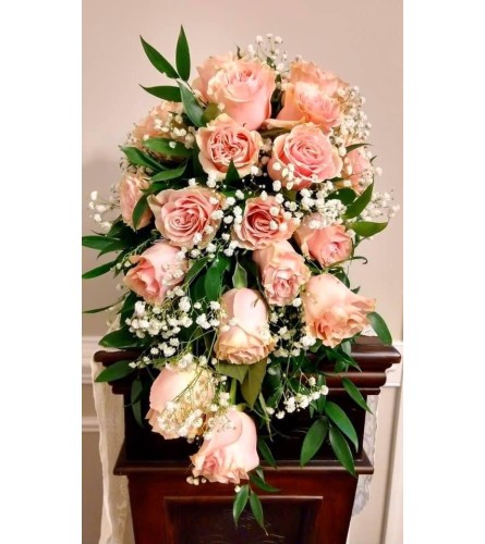 Blushing Bride Cascade Bouquet