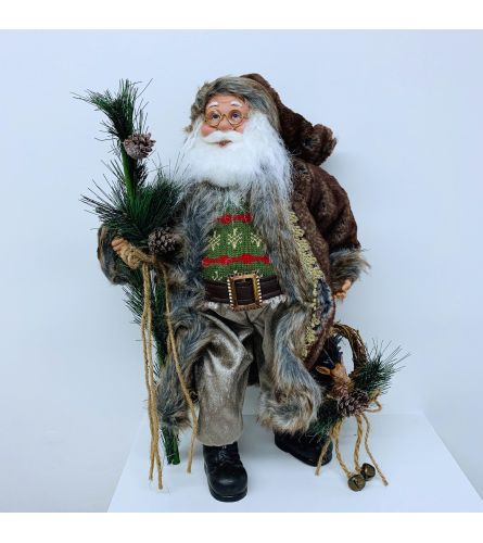 Deer Wreath Santa Claus