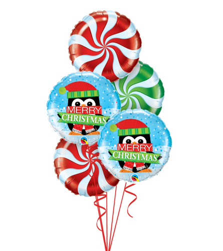 Sweet Christmas Fun Foil Balloon Bouquet. An arrangement by Balloon Bouquets Plus.