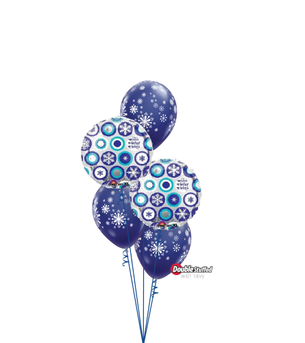 Warm Winter Wishes Classic Confetti Balloon Bouquet