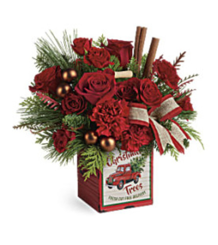 Teleflora's Merry Vintage Christmas (red)