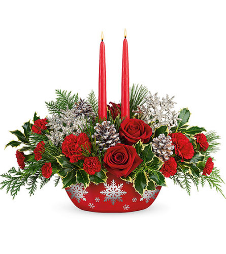 Teleflora's Winter's Eve Centerpiece 2020