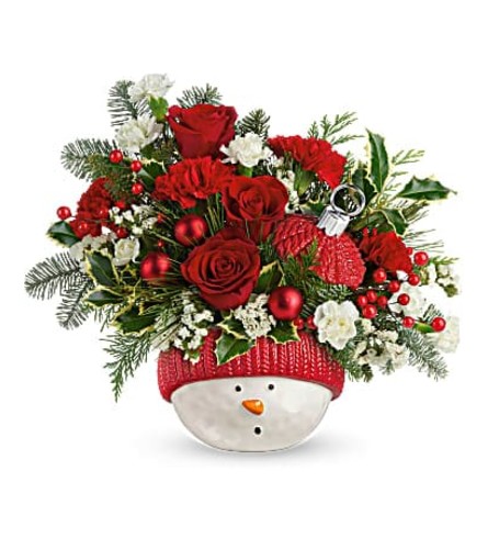 Teleflora Snowman Ornament