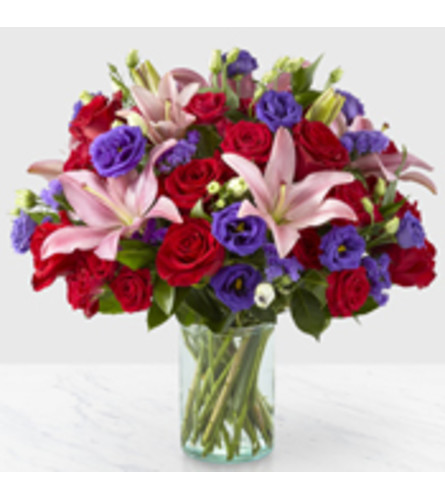 Truly Stunning Bouquet of Roses and Lilies