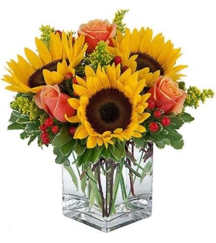 Fall Sunflowers & Roses