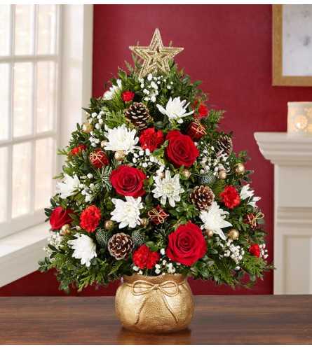 MAGIC CHRISTMAS TREE - Deluxe. An arrangement by J.D. Ballantine's Flowers and Gifts.