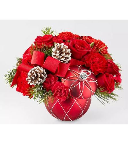 ORNAMENT BOUQUET - Deluxe. An arrangement by Geni's Florist and Gifts.