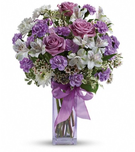 Lavender Laughter - Deluxe. An arrangement by Brooklin Floral and Garden Shoppe Inc..