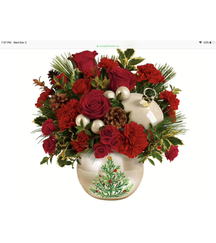 Twinkling ornament bouquet