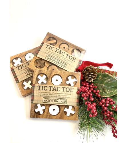 Wood Tic-Tac-Toe Game