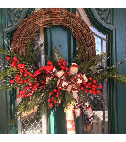 Red Christmas Wreath