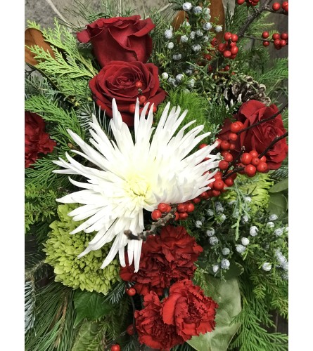 Ruby Red Christmas. An arrangement by Donato's Floral.