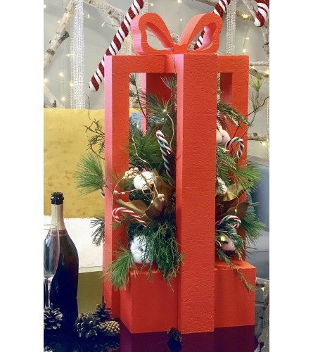 Exclusive Gift Boxed Christmas Arrangement. An arrangement by Lux Flower Box.