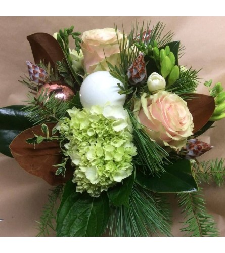 Subtle Seasonal Cheer. An arrangement by In Bloom.