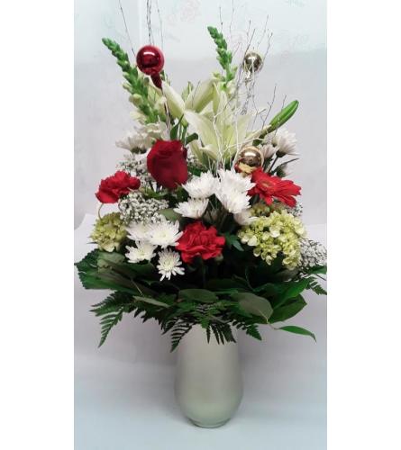Christmas Floral Vase