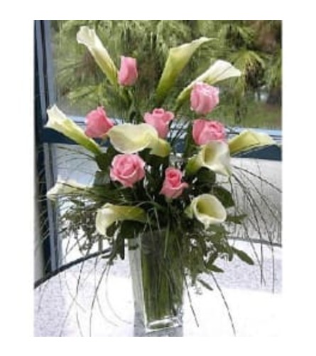 Roses and Calla Lilies Arrangement