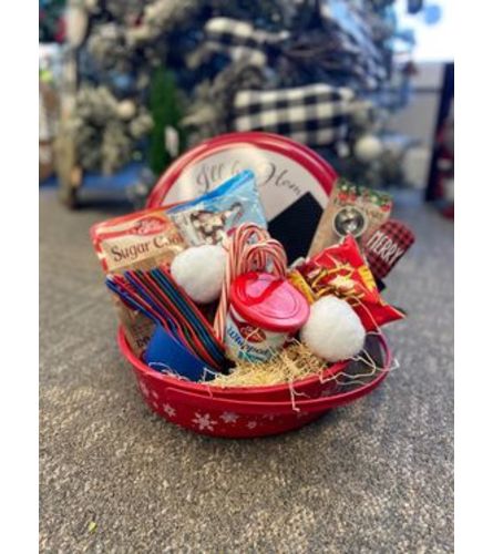 Santa's cookies gift basket