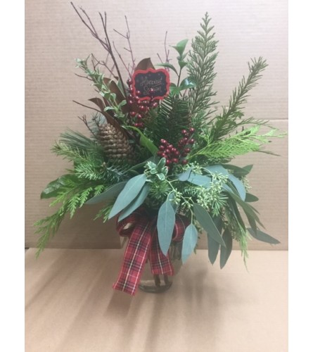 Fresh Christmas Vase Arrangement