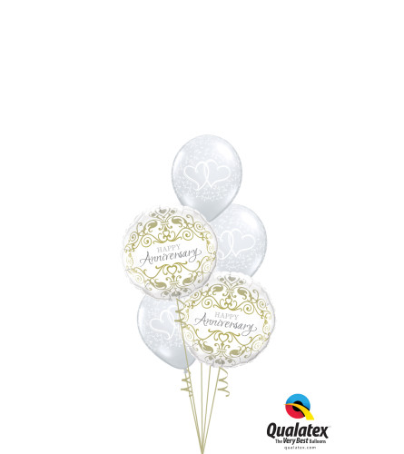 Anniversary Classic Confetti Balloon Bouquet