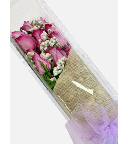 Purple Boxed Roses