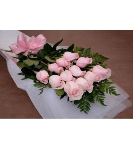 Dozen Pink Roses Boxed