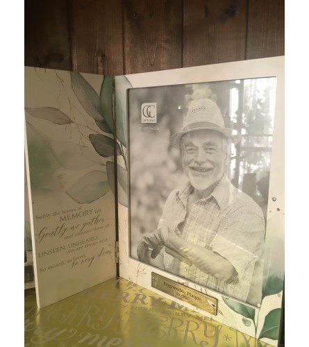 Engraveable Photo Frame. An arrangement by Flowers by Anna.