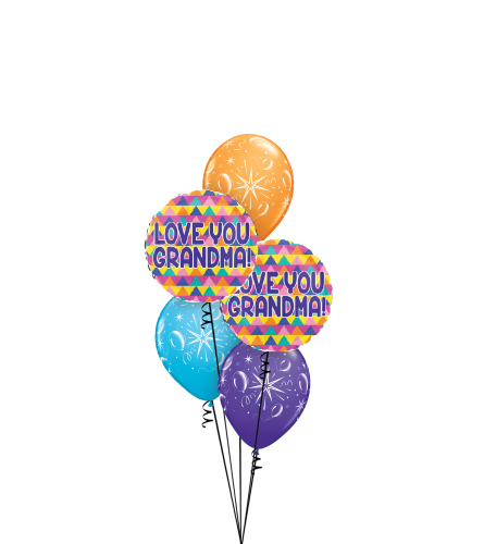 Love You Grandma Triangle Classic Balloon Bouquet