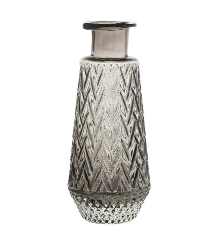 Grey Chevron Vase